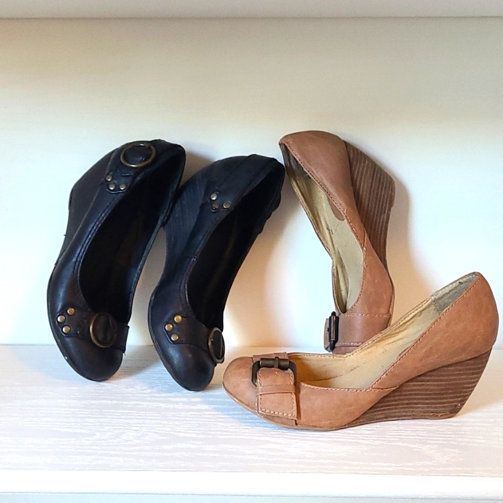 2 pairs women's Aldo shoes